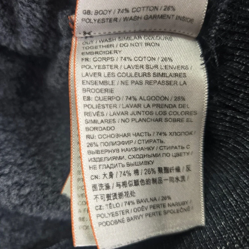 Superdry Mens Classic Crew Neck Sweatshirt Slim 2XL Orange Label Blue Athleisure